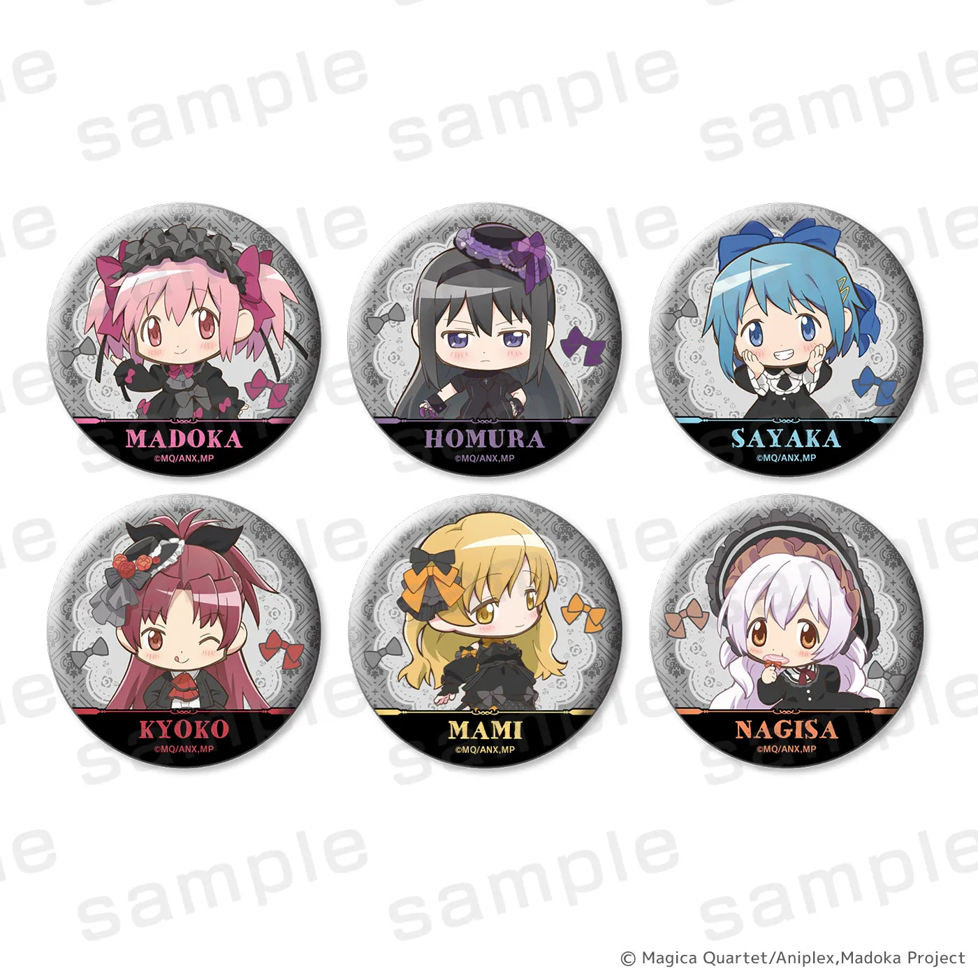 魔法少女まどか☆マギカ グリッター缶バッジ BLACK(全6種 魔法少女まどか☆マギカ グリッター缶バッジ BLACK(全6種