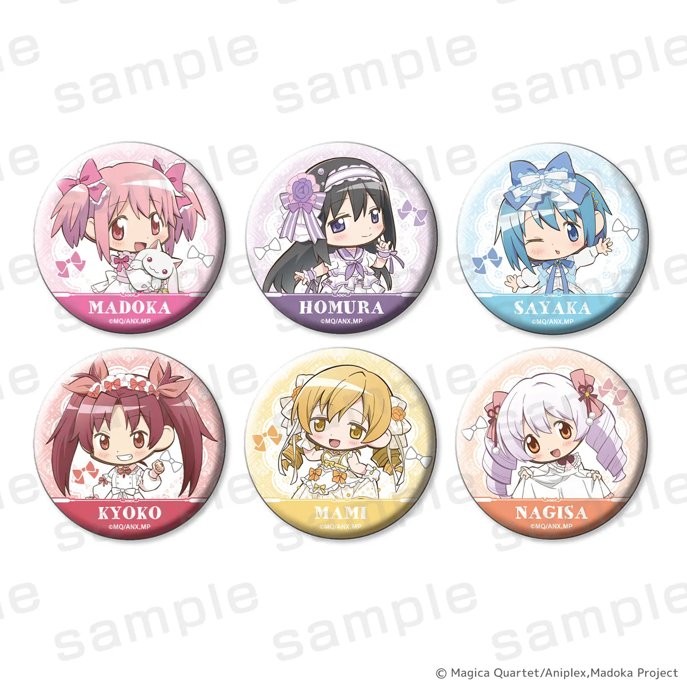 魔法少女まどか☆マギカ グリッター缶バッジ WHITE(全6種 魔法少女まどか☆マギカ グリッター缶バッジ WHITE(全6種