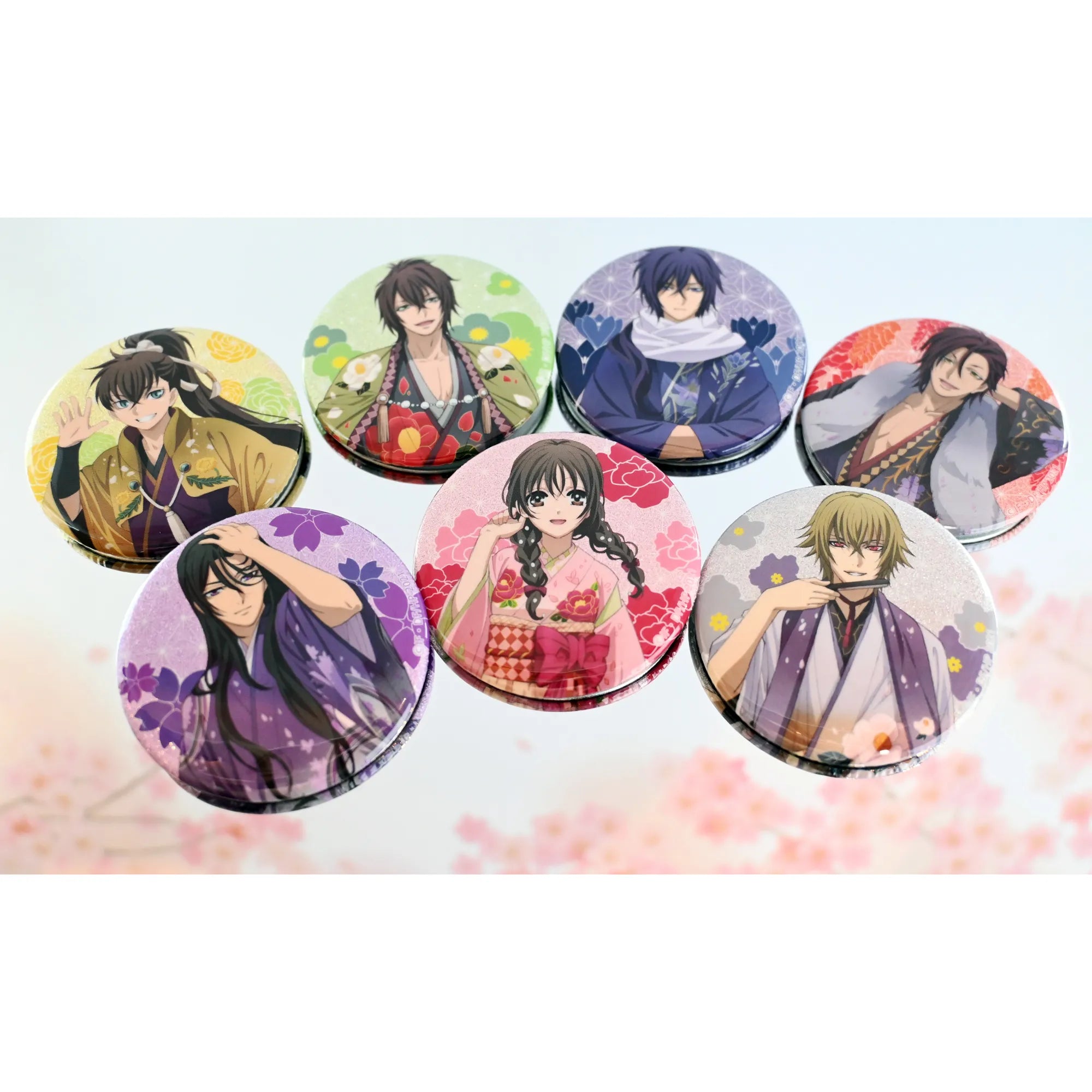 薄桜鬼 グリッター缶バッジ（全7種）【トレーディング】【予約】【2026年11月下旬より順次発送予定】【hk-11】