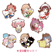ゆるゆり×サンリオキャラクターズ ラバーストラップ ミニキャラver. 全8種セットBOX