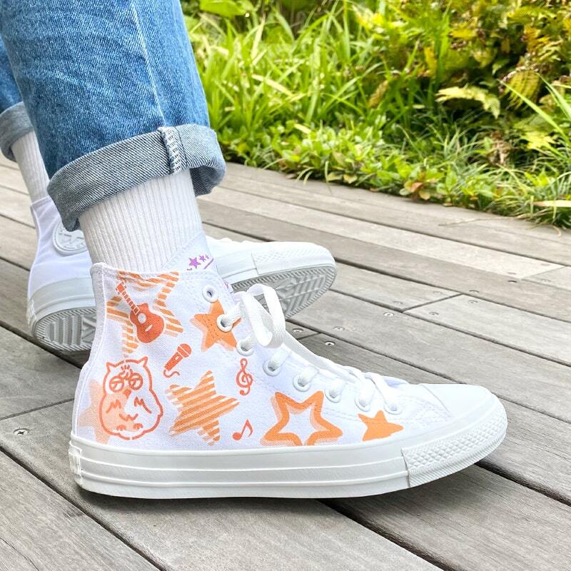 White atelier BY CONVERSE × ラブライブ！スーパースター!! ALL STAR COLORS R HI  澁谷かのん