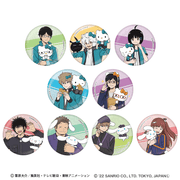 ワールドトリガー×サンリオキャラクターズ シリーズ アニメイラストグリッター缶バッジ（全9種）【トレーディング】