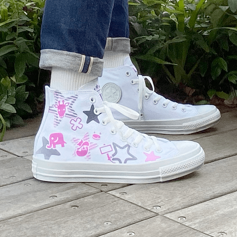 White atelier BY CONVERSE × ラブライブ！スーパースター!! ALL STAR COLORS R HI  鬼塚夏美