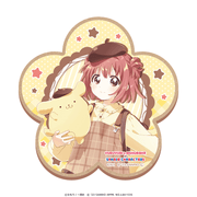 ゆるゆり＆大室家×サンリオキャラクターズ ウッドコースター 赤座あかり×ポムポムプリン
