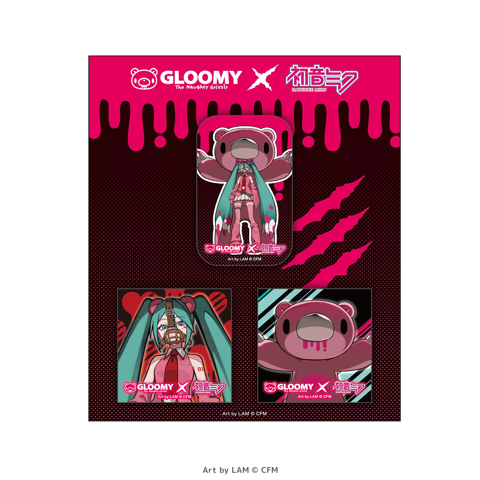 GLOOMY meets 初音ミク 缶バッジ 3個セット【予約】