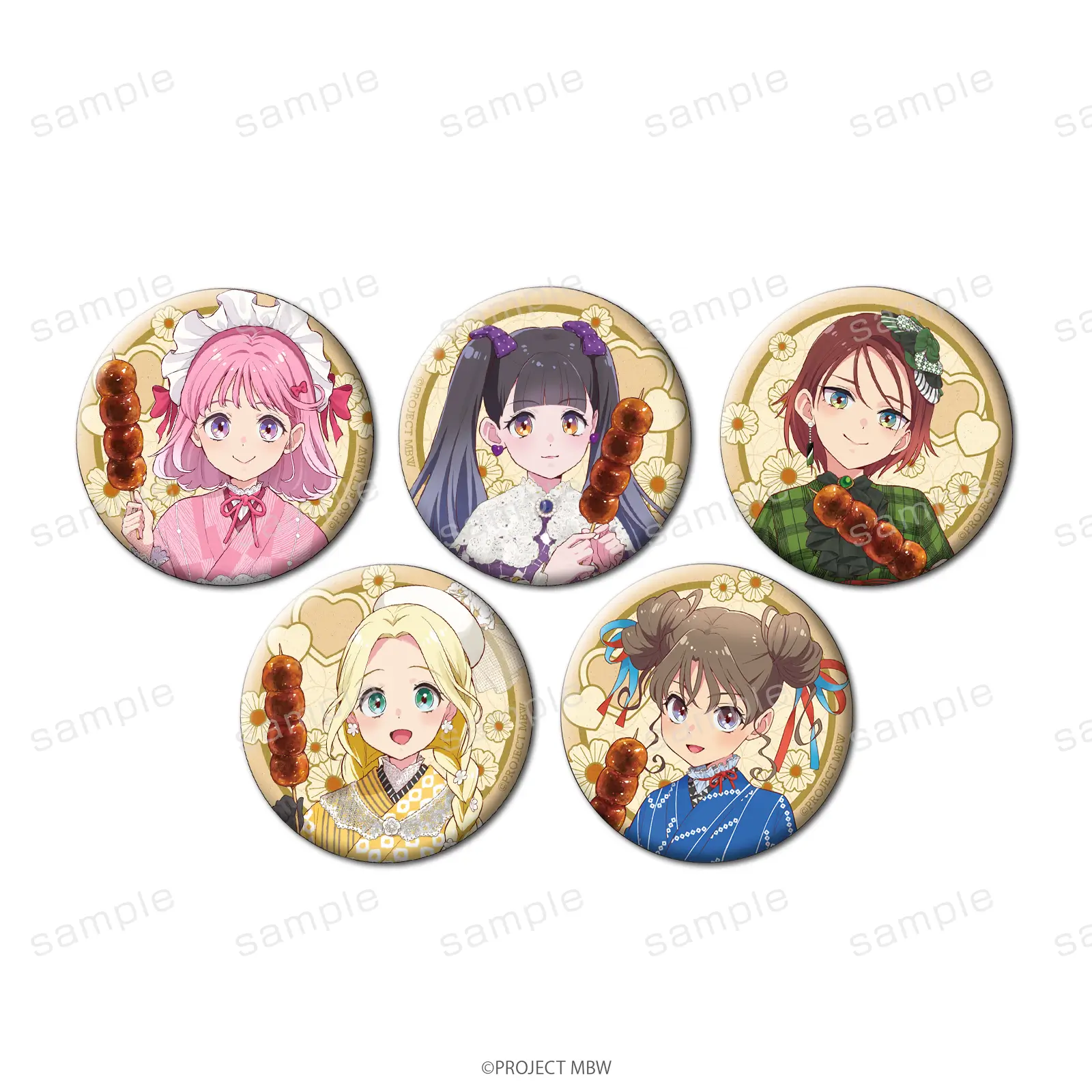 前橋ウィッチーズ 缶バッジ 焼きまんじゅうフェスver.（全5種）【トレーディング】【予約】