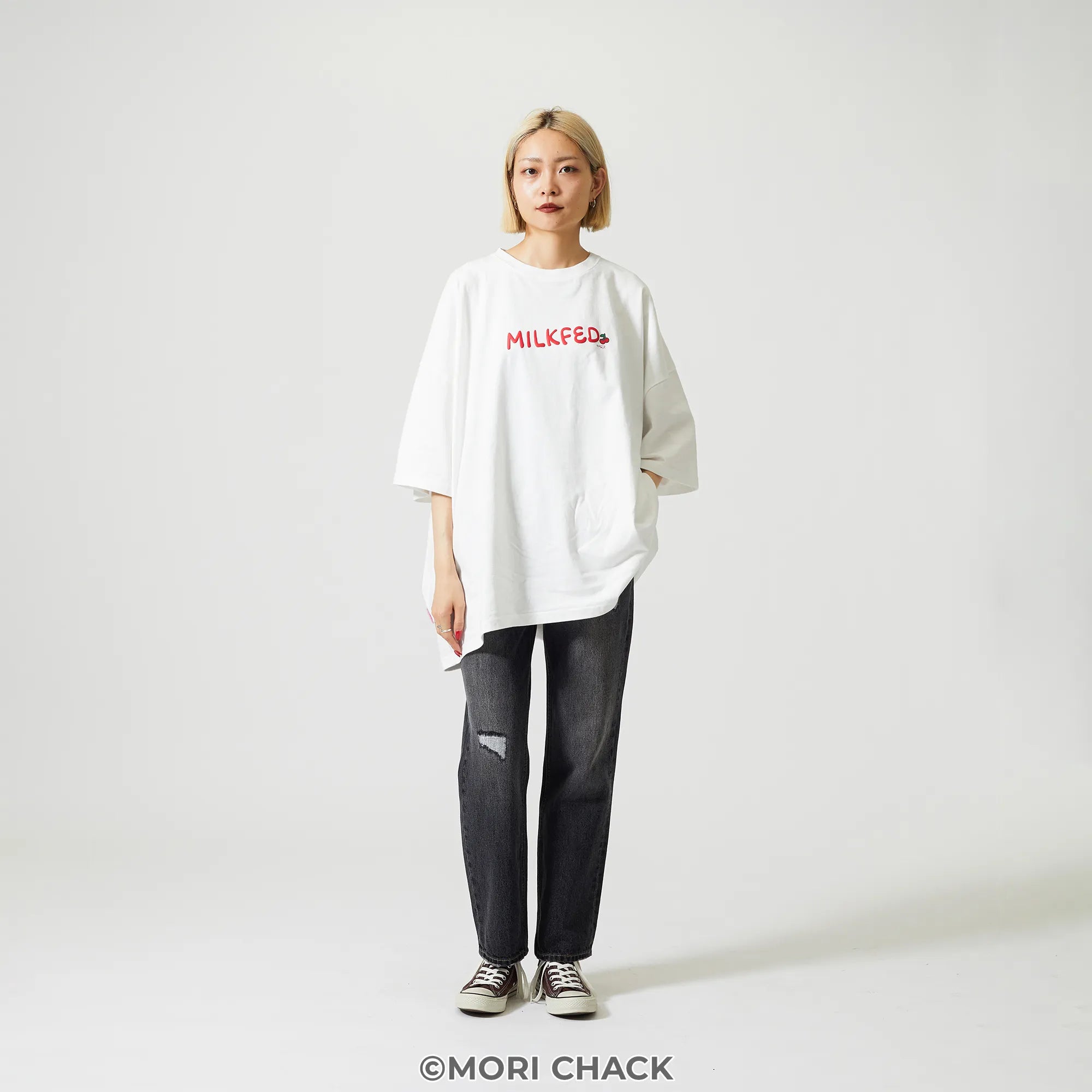 GLOOMY meets MILKFED.  LOGO S/S TEE White【予約】【2次予約】
