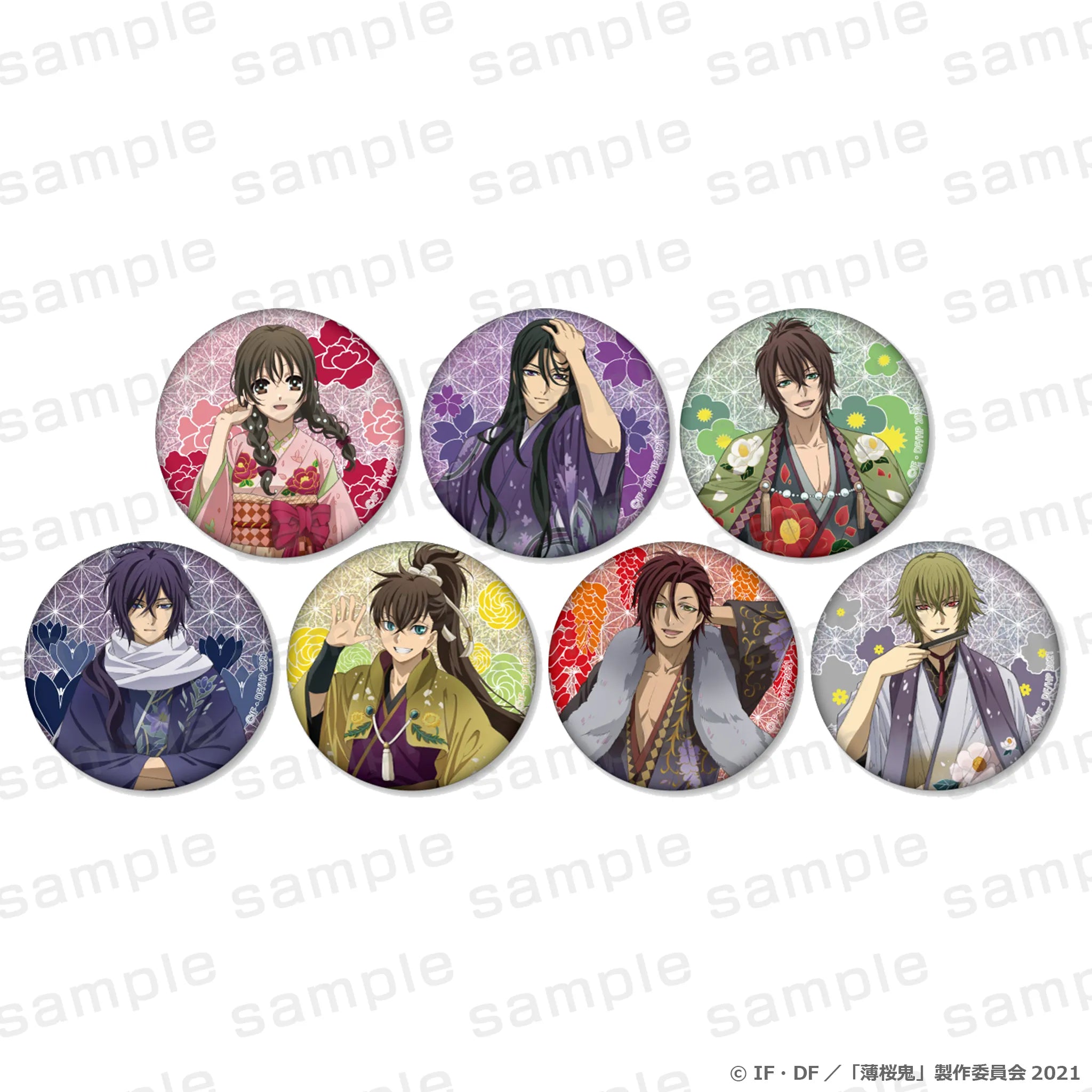 薄桜鬼 グリッター缶バッジ（全7種）【トレーディング】【予約】【2026年11月下旬より順次発送予定】【hk-11】