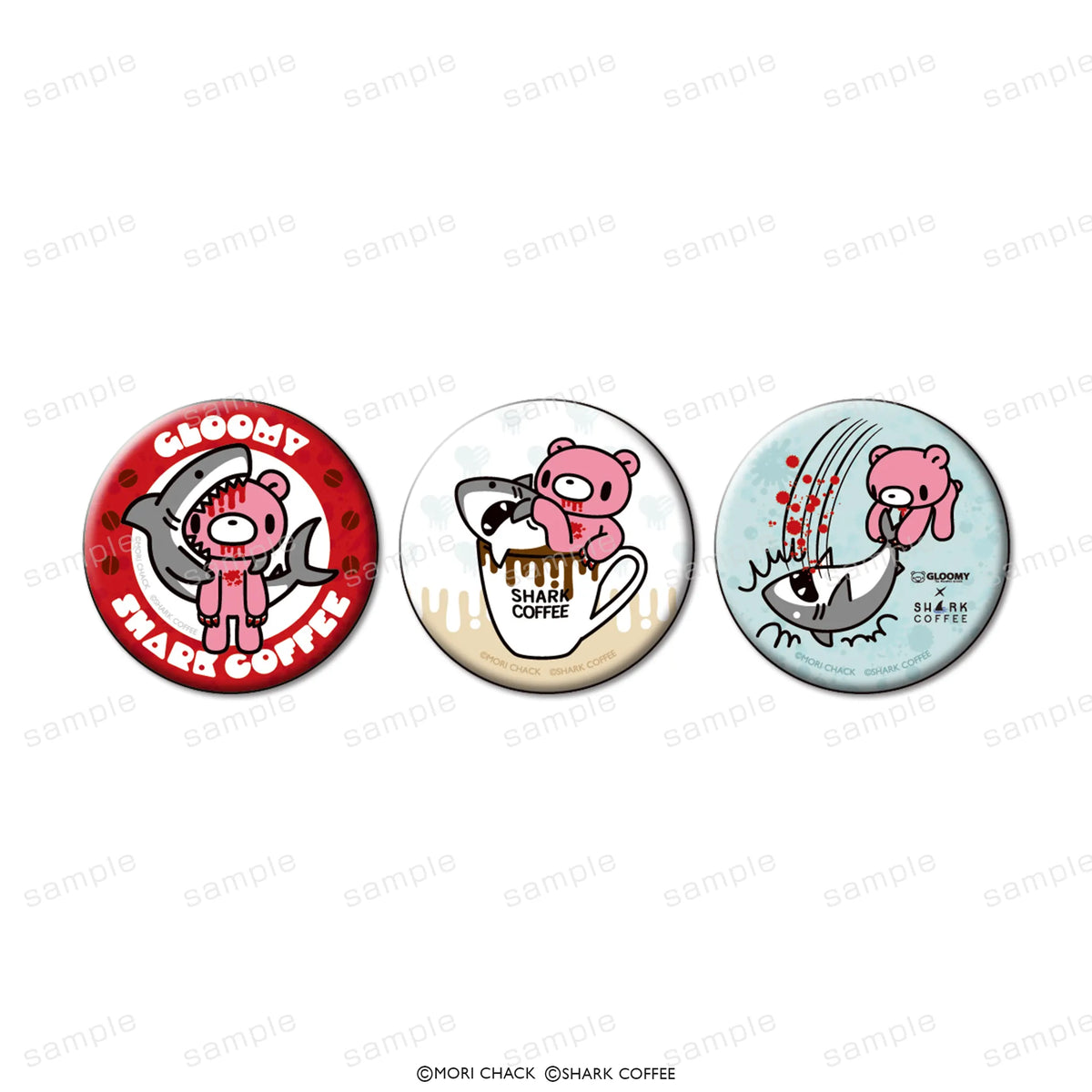 GLOOMY meets SHARK COFFEE 缶バッジ（全3種）【トレーディング】【2026年11月末より順次発送予定】