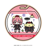 桃源暗鬼×サンリオキャラクターズ ウッドコースター ミニキャラver. 屏風ヶ浦 帆稀×ポムポムプリン
