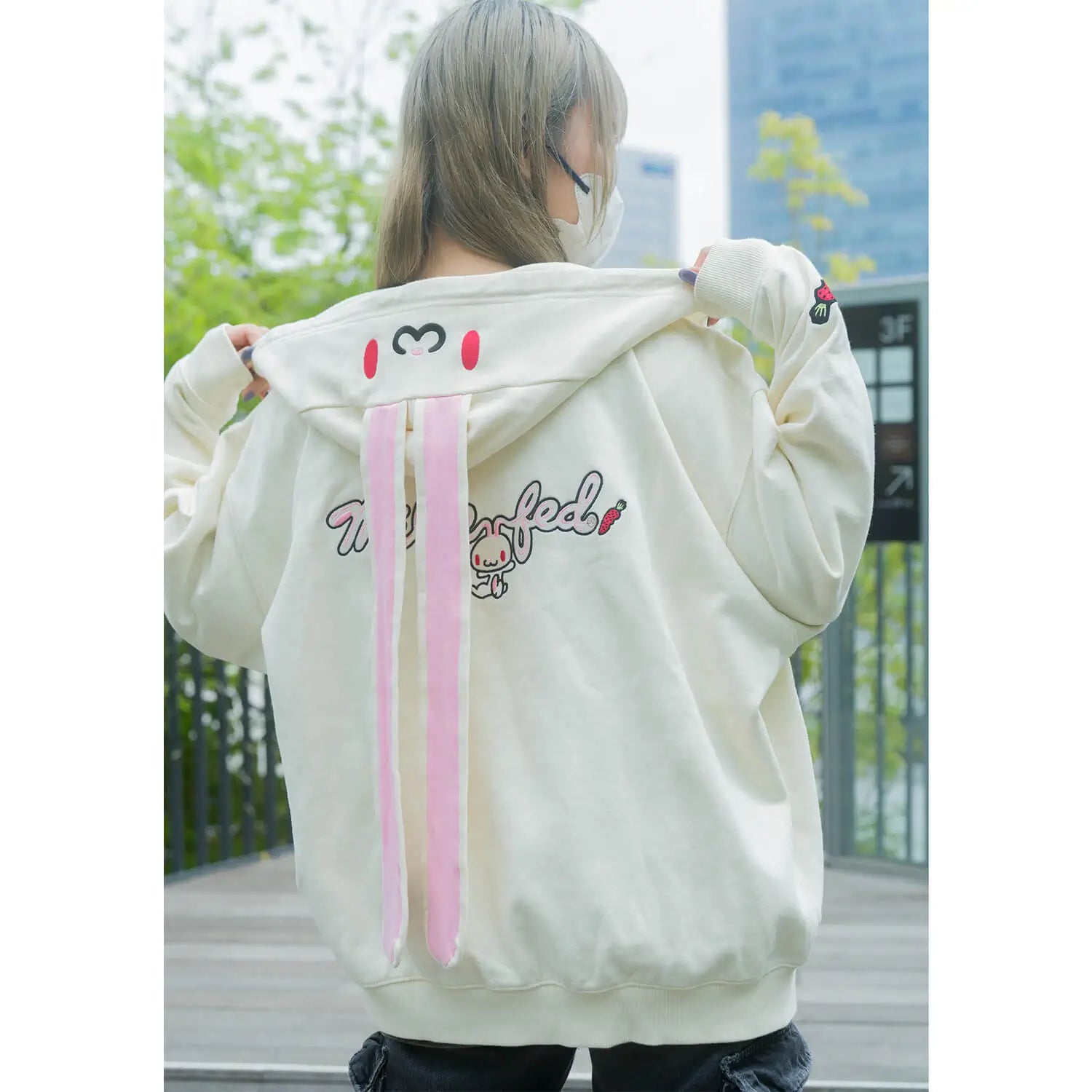 GLOOMY meets MILKFED.  HANYO USAGI ZIP UP HOODIE【予約】【2次予約】